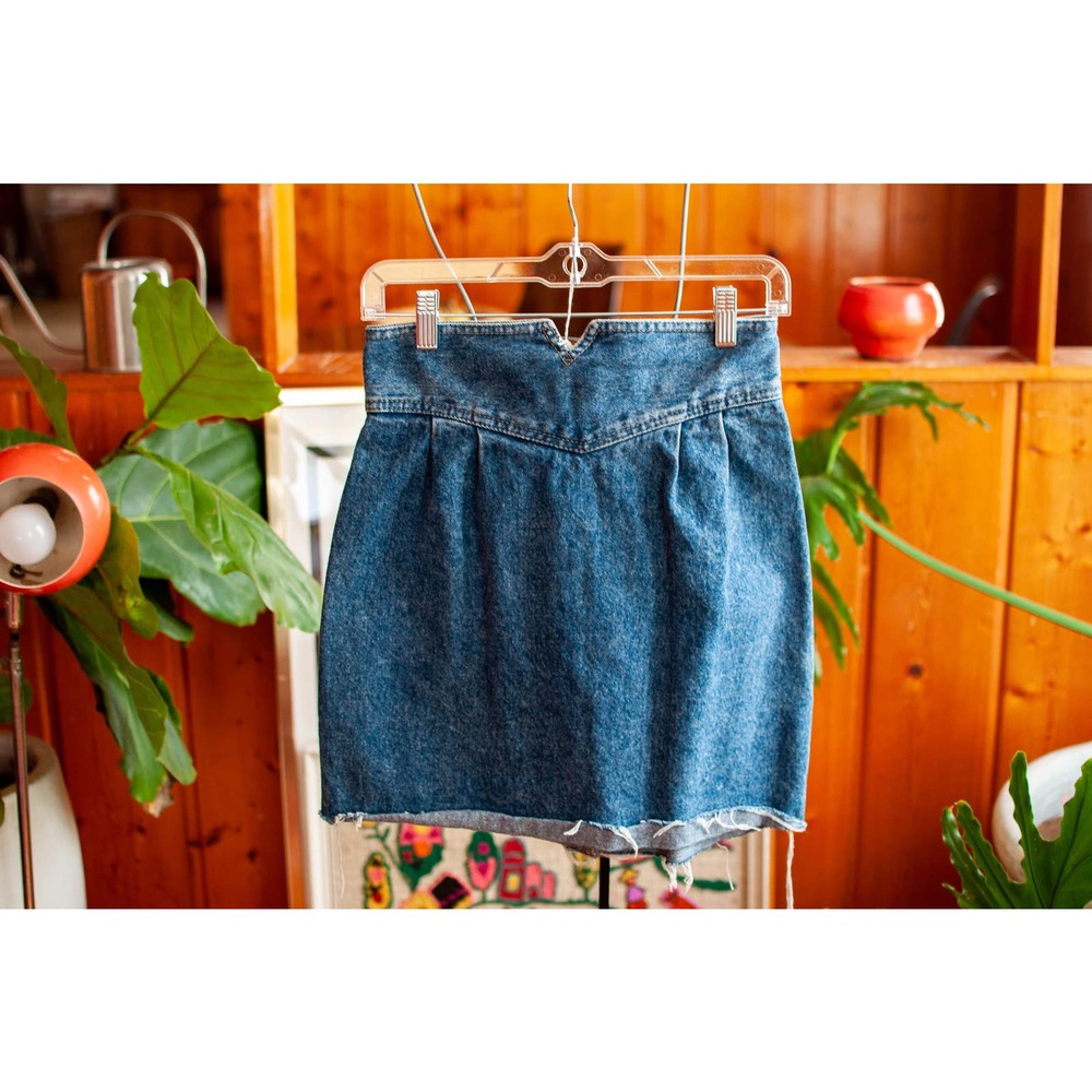 vintage 80s denim skirt